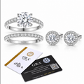 VVS1 Moissanite Matching Ring & Earring Set
